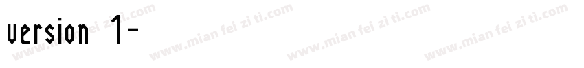 version 1字体转换